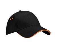 Beechfield Unisex B015cblk-ora Ultimate 5-panel Sandwich Peak Cap, Black Orange, One Size UK