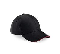 Beechfield Unisex B020 Athleisure 6-Panel Cap, Black/Grey, One Size