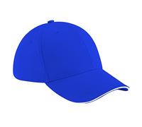 Beechfield Unisex B020 Athleisure 6-Panel Cap, Blue/White, One Size