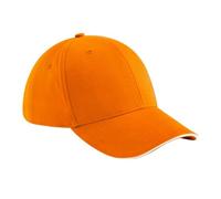 Beechfield Unisex B020 Athleisure 6-Panel Cap, Orange/White, One Size