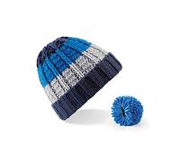 Beechfield Unisex B435.FNA-SAP-LGR Chamonix Combi Beanie - Black, One Size