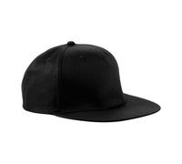 Beechfield Unisex B610.BLK 5-Panel Snapback Rapper Cap - Black, One Size