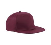 Beechfield 5 Panel Snapback Rapper Cap One Size Burgundy
