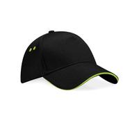Beechfield Unisex Baseball Cap 100% Cotton - Black - One size