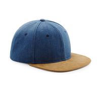 Beechfield Unisex Faux Suede Peak Snapback Cap (Pack of 2) RW6709