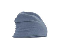 Beechfield Unisex Jersey Beanie - Classic Soft Hat Denim Blue