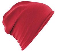 Beechfield Unisex Jersey Beanie Red