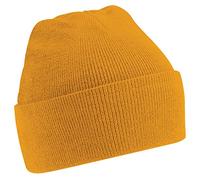 Beechfield Unisex Knitted hat Baseball Cap, Gold (Mustard), One Size