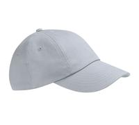 Beechfield Low Profile Heavy Cotton Drill Cap Headwear Pack of 2 in Light Grey Beechfield Light Grey One Size