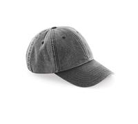 Beechfield Unisex Low Profile Vintage Denim-Look Cap (Pack of 2) (One Size) (Vintage Black)