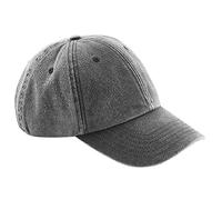 Beechfield Unisex Low Profile Vintage Denim-Look Cap (Pack of 2) (One Size) (Vintage Black)