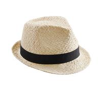 Beechfield Unisex Mens/Womens Straw Festival Trilby Hat 2 Co RW4081