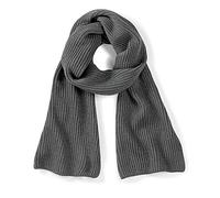 Beechfield Unisex Metro Knitted Scarf Smoke