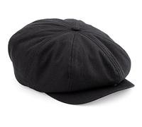 Beechfield Unisex Newsboy Cap Black Mens