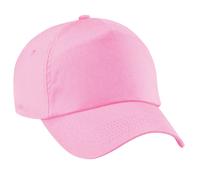 Beechfield Men's Plain Original 5 Panel Baseball Cap Pack of 2 in Pale Pink Beechfield Pale Pink One Size