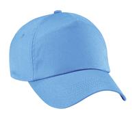Beechfield Men's Plain Original 5 Panel Baseball Cap Pack of 2 in Duck Egg Blue Beechfield Duck Egg Blue One Size