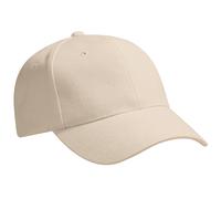 Beechfield Men's Pro-Style Heavy Brushed Cotton Baseball Cap Headwear Pack of 2 in Stone Beechfield Stone One Size