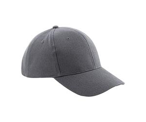Beechfield Unisex Pro-Style Heavy Brushed Cotton Baseball Cap/Headwear (One Size) (Graphite Grey)