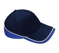 Beechfield Unisex Teamwear Competition Cap Baseball/Headwear (Pack of 2) (One Size) (French Navy/Bright Royal/White)