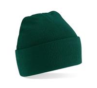 Beechfield Turn-up Beanie Baseball Cap, Green (Bottle Green), One Size