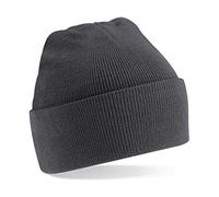 Beechfield Turn-up Beanie Baseball Cap, Grey (Graphite Grey), One Size