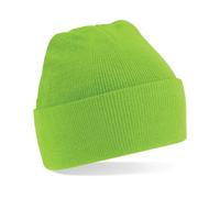 Beechfield Turn-up Beanie Baseball Cap – Green (Lime Green) – One Size