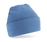 Beechfield Unisex Turn-up Beanie, Sky Blue Baseball Cap, Blue (Sky Blue), One Size