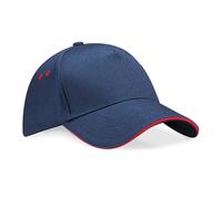 Beechfield Unisex Ultimate 5 Panel Contrast Baseball Cap Wit RW6700