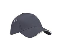 Beechfield Unisex Ultimate 5 Panel Contrast Baseball Cap with Sandwich Peak/Headwear (One Size) (Graphite/Oyster Grey)