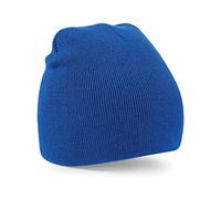 Beechfield Unisex 100% Soft Feel Knitted Beenie Hat-9 Colours Available Baseball Cap, Blue (Bright Royal), One Size