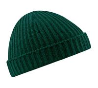 Beechfield Unisex Retro Trawler Winter Beanie Hat Baseball Cap, Green (Bottle Green 000), One (Size:One Size)