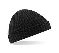 Beechfield Unisex Unisex Trawler Beanie Hat Baseball Cap, Black, One Size