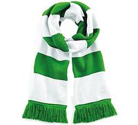 Beechfield Stadium Scarf, Multicolour (Kelly Green/White 00), One (Size:One Size)