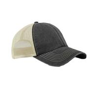 Beechfield Men's Vintage 6 Panel Trucker Cap in Black Beechfield Black One Size