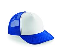 Beechfield Junior Vintage Snapback Trucker One Size Bright Royal/White