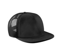 Beechfield Vintage Snapback Mesh Trucker Cap in Black Beechfield Black One Size