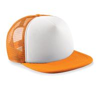 Beechfield Vintage Snapback Mesh Trucker Cap in Pale Orange Beechfield Pale Orange One Size