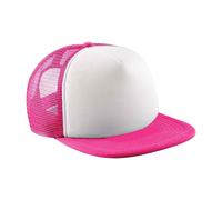 Beechfield Vintage Snapback Trucker Cap in Fuchsia Beechfield Fuchsia One Size