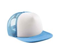 Beechfield Vintage Snapback Trucker Cap in Mid Blue Beechfield Mid Blue One Size