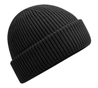 Beechfield - Wind Resistant Breathable Elements Cuffed Beanie - Soft-Touch Acrylic Yarn - Black