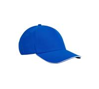 Beechfield Women's Classic 5 Panel Cotton Sandwich Peak Baseball Cap in Bright Blue Beechfield Bright Blue One Size