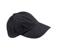 Beechfield Women's Contrast Heavy Brushed Cotton Low Profile Baseball Cap in Black Beechfield Black One Size