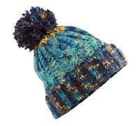 Beechfield Women's Corkscrew Pom Pom Beanie in Aqua Beechfield Aqua One Size