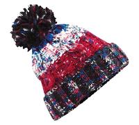 Beechfield Women's Corkscrew Pom Pom Beanie in Black Beechfield Black One Size