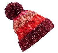 Beechfield Women's Corkscrew Pom Pom Beanie in Red Beechfield Red One Size