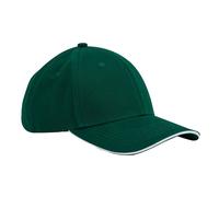 Beechfield Women's EarthAware 6 Panel Cotton Sandwich Peak Cap in Bottle Green Beechfield Bottle Green One Size