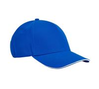 Beechfield Women's EarthAware Classic 5 Panel Cotton Sandwich Peak Baseball Cap in Bright Blue Beechfield Bright Blue One Size