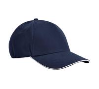 Beechfield Women's EarthAware Classic 5 Panel Cotton Sandwich Peak Baseball Cap in Mid Navy Beechfield Mid Navy One Size