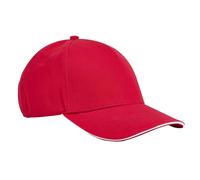 Beechfield Women's EarthAware Classic 5 Panel Cotton Sandwich Peak Baseball Cap in Red Beechfield Red One Size