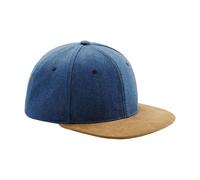 Beechfield Women's Faux Suede Baseball Cap in Blue Beechfield Blue One Size